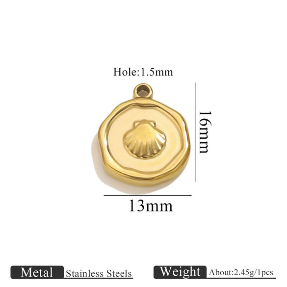 Stainless Steel Jewelry Accessories Butterfly Heart Cross Round Pendant Bracelet Necklace Earrings Electroplated