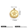 Stainless Steel Jewelry Accessories Butterfly Heart Cross Round Pendant Bracelet Necklace Earrings Electroplated