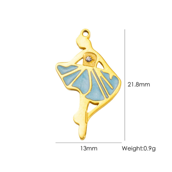 Stainless Steel Jewelry Accessories Cute Pendant Electroplated Color Retaining Necklace Pendant Accessories For Women
