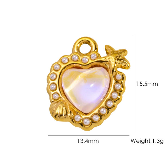 Stainless Steel Jewelry Accessories Cute Pendant Electroplated Color Retaining Necklace Pendant Accessories For Women