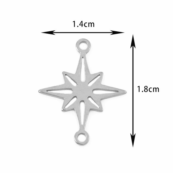 Stainless Steel Jewelry Accessories Geometric Butterfly Cut Out Sixpointed Star Palm Heartshaped Triangle Diy Necklace Bracelet Electroplated