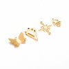 Stainless Steel Jewelry Accessories Geometric Butterfly Cut Out Sixpointed Star Palm Heartshaped Triangle Diy Necklace Bracelet Electroplated