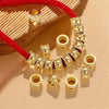 Stainless Steel Jewelry Accessories Geometric Round Bead Handmade Diy Necklace Bracelet Electroplated