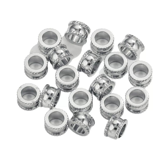 Stainless Steel Jewelry Accessories Geometric Round Bead Handmade Diy Necklace Bracelet Electroplated