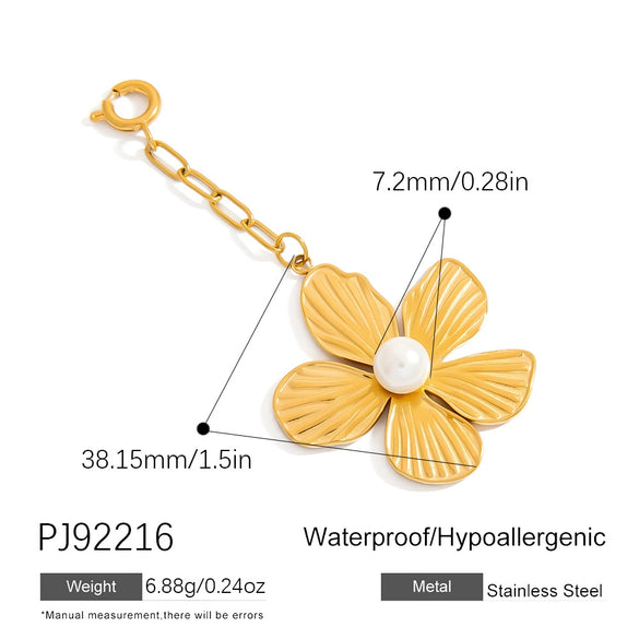 Stainless Steel Jewelry Accessories Handmade Marine Series Natural Stone Pendant Electroplated Bikini Buckle