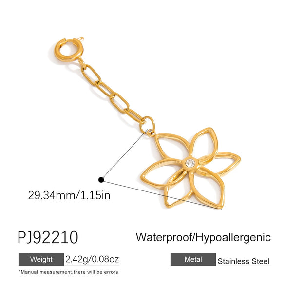 Stainless Steel Jewelry Accessories Handmade Marine Series Natural Stone Pendant Electroplated Bikini Buckle