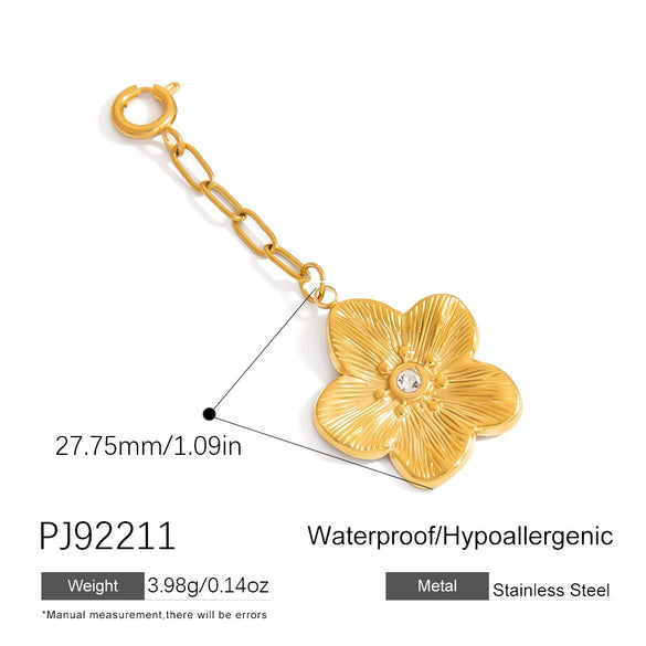 Stainless Steel Jewelry Accessories Handmade Marine Series Natural Stone Pendant Electroplated Bikini Buckle