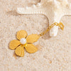 Stainless Steel Jewelry Accessories Handmade Marine Series Natural Stone Pendant Electroplated Bikini Buckle