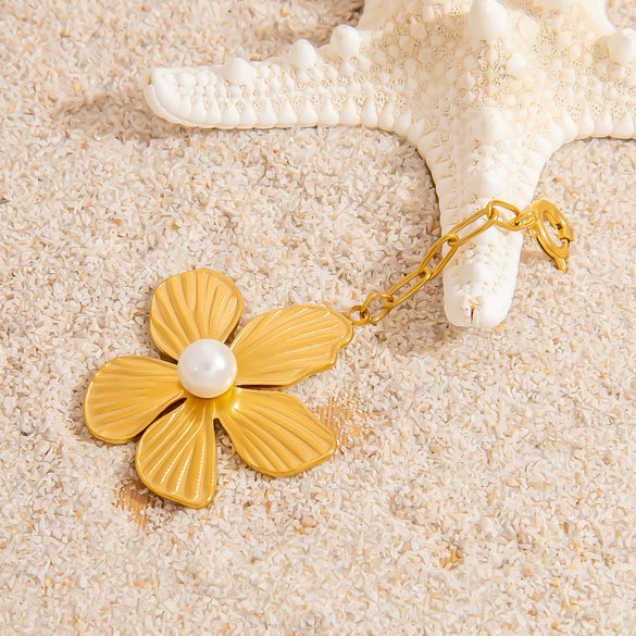 Stainless Steel Jewelry Accessories Handmade Marine Series Natural Stone Pendant Electroplated Bikini Buckle