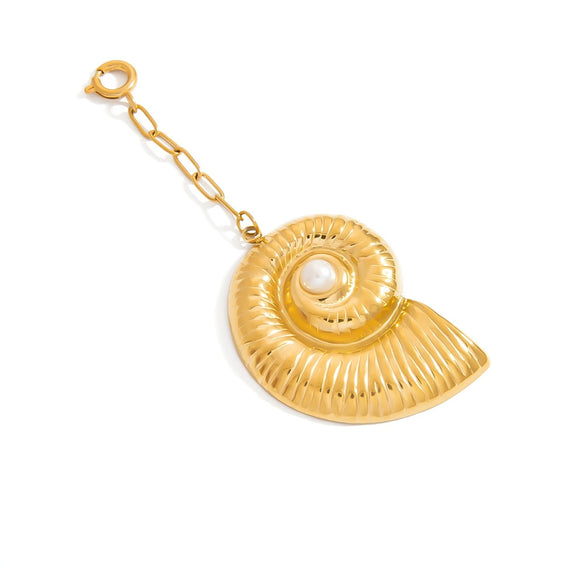 Stainless Steel Jewelry Accessories Handmade Marine Series Natural Stone Pendant Electroplated Bikini Buckle