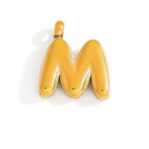 Stainless Steel Jewelry Accessories Light Luxury Style Mini Bubble Letter Pendant Electroplated