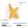 Stainless Steel Jewelry Accessories Light Luxury Style Mini Bubble Letter Pendant Electroplated