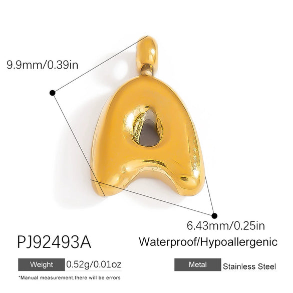 Stainless Steel Jewelry Accessories Light Luxury Style Mini Bubble Letter Pendant Electroplated