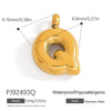 Stainless Steel Jewelry Accessories Light Luxury Style Mini Bubble Letter Pendant Electroplated