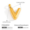 Stainless Steel Jewelry Accessories Light Luxury Style Mini Bubble Letter Pendant Electroplated