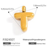 Stainless Steel Jewelry Accessories Light Luxury Style Mini Bubble Letter Pendant Electroplated
