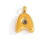 Stainless Steel Jewelry Accessories Light Luxury Style Mini Bubble Letter Pendant Electroplated