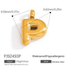 Stainless Steel Jewelry Accessories Light Luxury Style Mini Bubble Letter Pendant Electroplated