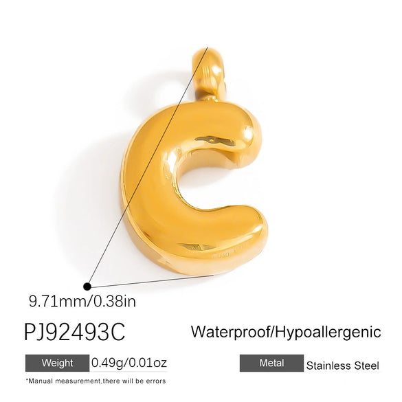 Stainless Steel Jewelry Accessories Light Luxury Style Mini Bubble Letter Pendant Electroplated