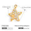 Stainless Steel Jewelry Accessories Luxury Niche Inlay White Stone Electroplated
