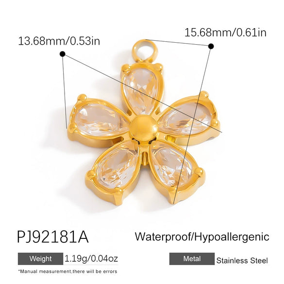 Stainless Steel Jewelry Accessories Luxury Niche Inlay White Stone Electroplated