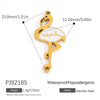Stainless Steel Jewelry Accessories Luxury Niche Inlay White Stone Electroplated