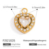 Stainless Steel Jewelry Accessories Luxury Niche Inlay White Stone Electroplated