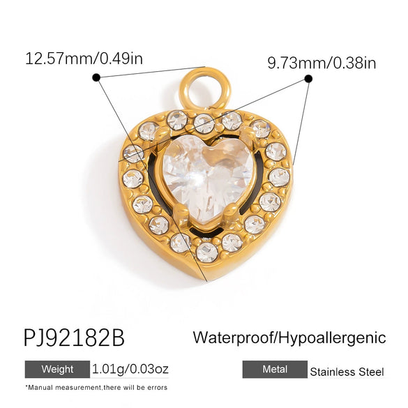 Stainless Steel Jewelry Accessories Luxury Niche Inlay White Stone Electroplated