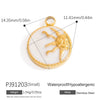 Stainless Steel Jewelry Accessories Luxury Niche Inlay White Stone Electroplated