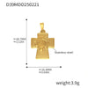 316L Stainless Steel Jewelry Accessories Marine Series Love Cross Pendant With Heart And Flower Patterns Electroplated