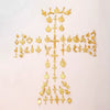 316L Stainless Steel Jewelry Accessories Marine Series Love Cross Pendant With Heart And Flower Patterns Electroplated