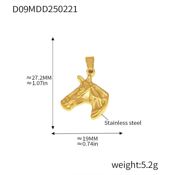 316L Stainless Steel Jewelry Accessories Marine Series Love Cross Pendant With Heart And Flower Patterns Electroplated