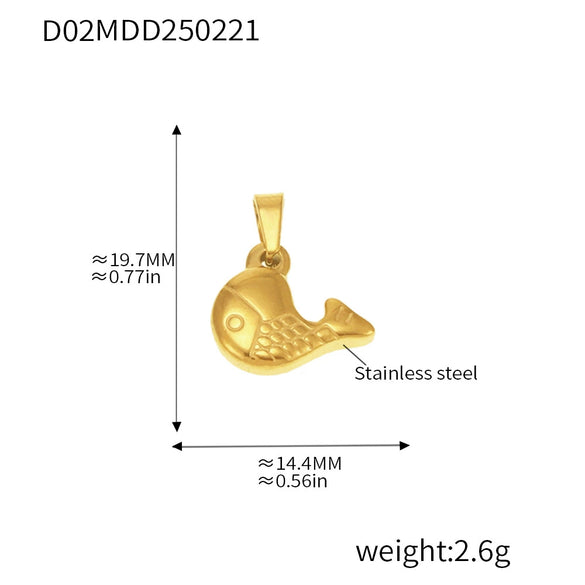 316L Stainless Steel Jewelry Accessories Marine Series Love Cross Pendant With Heart And Flower Patterns Electroplated