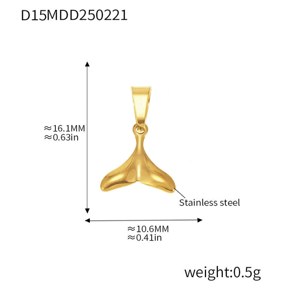 316L Stainless Steel Jewelry Accessories Marine Series Love Cross Pendant With Heart And Flower Patterns Electroplated