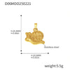 316L Stainless Steel Jewelry Accessories Marine Series Love Cross Pendant With Heart And Flower Patterns Electroplated