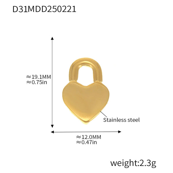 316L Stainless Steel Jewelry Accessories Marine Series Love Cross Pendant With Heart And Flower Patterns Electroplated