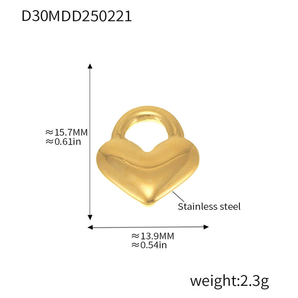 316L Stainless Steel Jewelry Accessories Marine Series Love Cross Pendant With Heart And Flower Patterns Electroplated