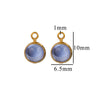 Stainless Steel Jewelry Accessories Natural Geometric Round Birthstone Necklace Earrings Electroplated