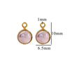 Stainless Steel Jewelry Accessories Natural Geometric Round Birthstone Necklace Earrings Electroplated