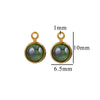 Stainless Steel Jewelry Accessories Natural Geometric Round Birthstone Necklace Earrings Electroplated