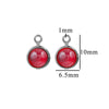 Stainless Steel Jewelry Accessories Natural Geometric Round Birthstone Necklace Earrings Electroplated