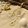 Stainless Steel Jewelry Accessories Oil Drop Horseshoe Bikini Pendant Electroplated