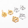 Stainless Steel Jewelry Accessories Pendant With Polished Cut Out Love Letter Cat Paw Dog Paw And Geometric Shape Electroplated