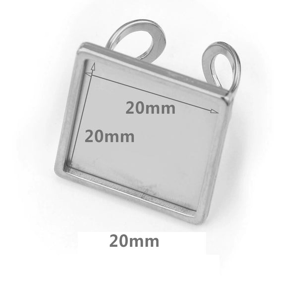 Stainless Steel Jewelry Accessories Ring Round Square Rectangular Tray Geometric Original Design 18K Gold Plated Diy