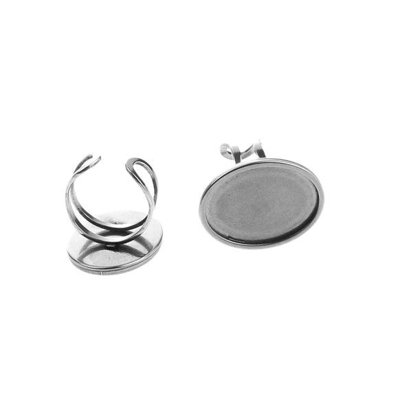 Stainless Steel Jewelry Accessories Ring Round Square Rectangular Tray Geometric Original Design 18K Gold Plated Diy