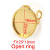 Stainless Steel Jewelry Accessories Ring Round Square Rectangular Tray Geometric Original Design 18K Gold Plated Diy