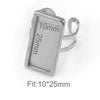 Stainless Steel Jewelry Accessories Ring Round Square Rectangular Tray Geometric Original Design 18K Gold Plated Diy