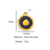 Stainless Steel Jewelry Accessories Shell Shape Vacuum Plated Dripping Oil Bracelet Necklace Earrings Pendant