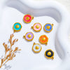 Stainless Steel Jewelry Accessories Shell Shape Vacuum Plated Dripping Oil Bracelet Necklace Earrings Pendant