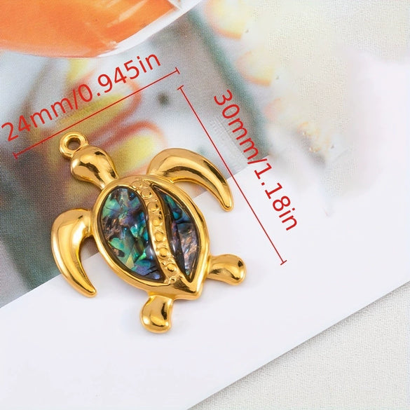 Stainless Steel Jewelry Accessories Starfish Turtle Manta Ray Pendant Electroplated